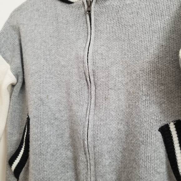 knit bomber jacket with zipper size S - Picture 4 of 5